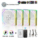 Cooler Fan 120mm ARGB Wovibo Infinity Mirror PWM 4Pin 5V 3Pin Silencioso para PC