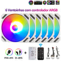 Cooler Fan 120mm ARGB Wovibo PWM 4Pin Silencioso para Gabinete e Radiador PC