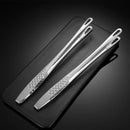 Pinça de Cozinha em Aço Inox 24cm ou 28cm Pegador para Churrasco Grelha e Alimentos