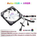 Cooler Fan 120mm ARGB Wovibo PWM 4Pin Silencioso para Gabinete e Radiador PC