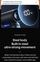 Ventilador Portátil JISULIFE Turbo 9000mAh com 100 Velocidades Display LED Ultra Potente
