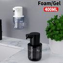Dispenser Automático de Sabão 400ml com Sensor Infravermelho – Espuma/Gel, 4 Níveis, Recarregável, IPX5