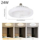 Ventilador de Teto com Lâmpada LED E27 DIBILUN com Controle Remoto Dimerizável 24W 30W 40W 80W