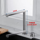 Torneira Gourmet Retrátil Dobrável 304 Inox para Cozinha Água Quente e Fria 2 Furos