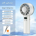 Ventilador Portátil Recarregável 5200mAh com Resfriamento Duplo e Design Dobrável USB