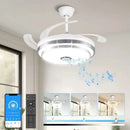 Ventilador de Teto com Lâmpada LED E27 DIBILUN com Controle Remoto Dimerizável 24W 30W 40W 80W