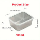 Kit 6 Potes em Aço Inox com Tampa Hermética Empilháveis Marmitas Reutilizáveis