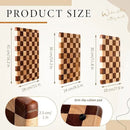 Tábua de Corte em Madeira Maciça Estilo Checkerboard Dupla Face para Cozinha