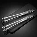 Pinça de Cozinha em Aço Inox 24cm ou 28cm Pegador para Churrasco Grelha e Alimentos