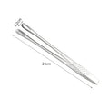 Pinça de Cozinha em Aço Inox 24cm ou 28cm Pegador para Churrasco Grelha e Alimentos