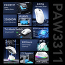 Mouse Gamer Attack Shark X11 Wireless Tri-Mode RGB 22000 DPI Sensor PAW3311 com Dock Magnético