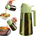 Pulverizador de Óleo 2 em 1 470ml em Vidro Escuro Dispenser Spray para Cozinha