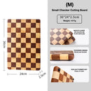 Tábua de Corte em Madeira Maciça Estilo Checkerboard Dupla Face para Cozinha