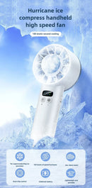 Ventilador Portátil Recarregável 5200mAh com Resfriamento Duplo e Design Dobrável USB