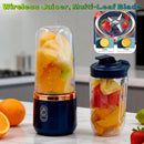 Liquidificador Portátil USB Double Cup com 6 Lâminas Mixer para Sucos e Smoothies