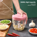 Triturador Manual de Alimentos 500ml ou 900ml Processador de Alho Cebola Carne e Legumes